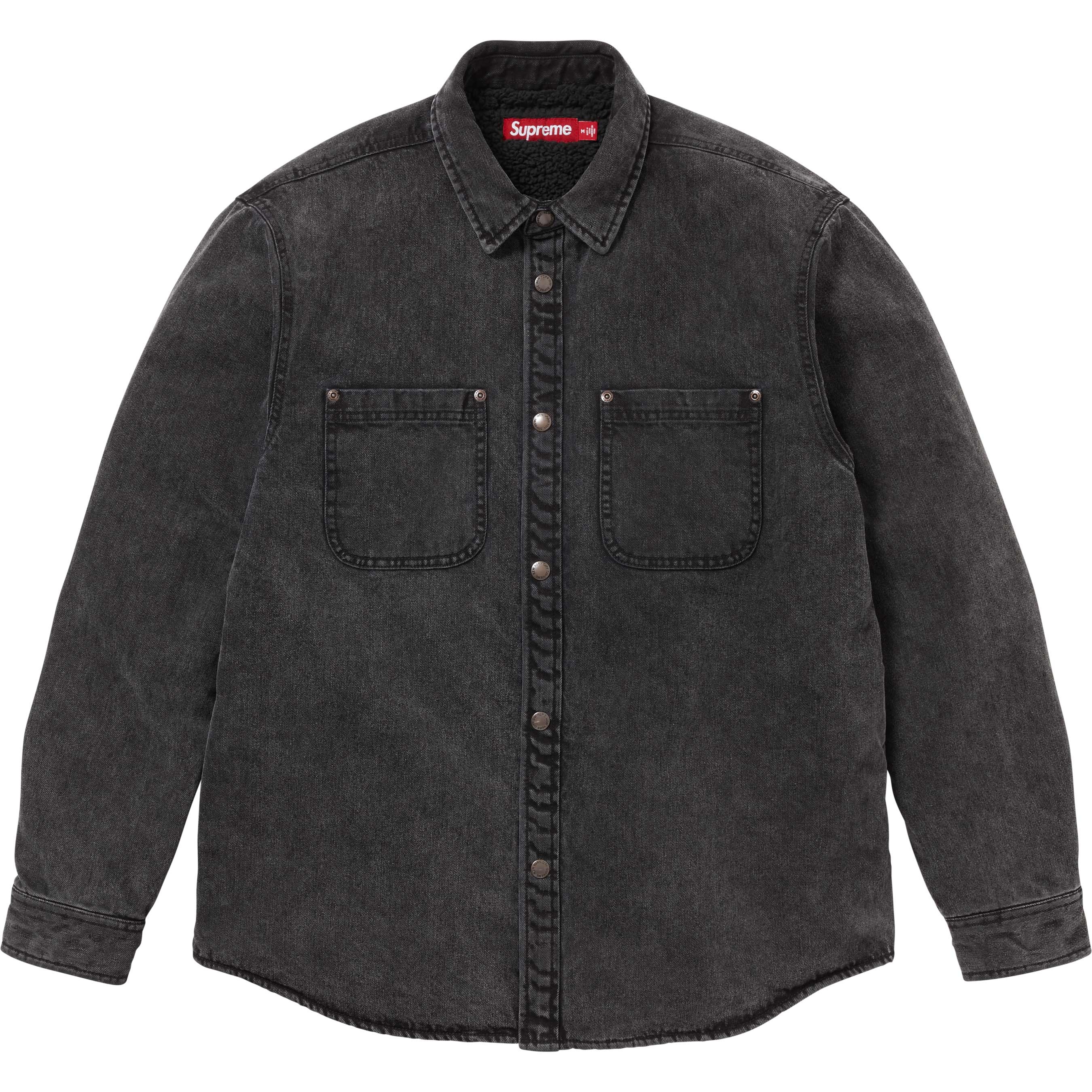 Shearling Lined Denim Work Shirt view 5